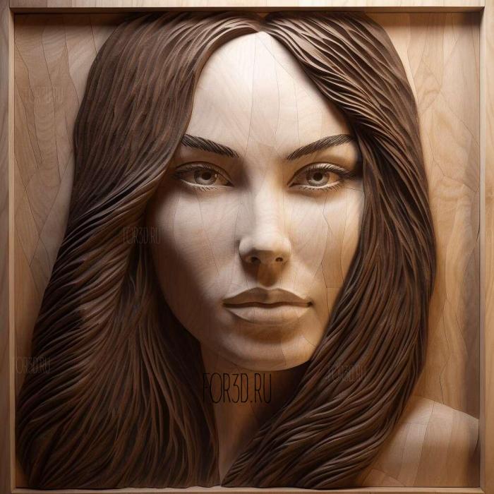 Megan Fox 2 stl model for CNC